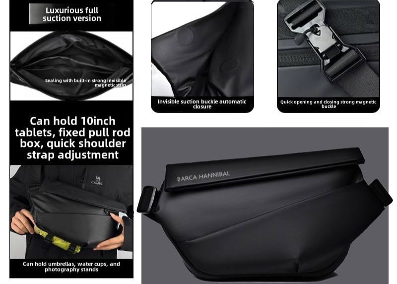 Ditch magnetic buckle Shoulder Bag